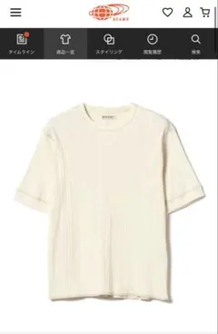 BEAMS BOY リブ 半袖 Tシャツ オフホワイトのサムネイル