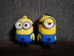 ミニオンズ　ラバーマスコットキーホルダー　スチュアート　ボブ