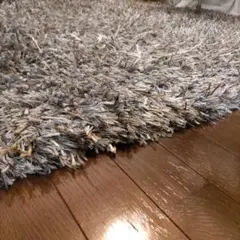 輸入グレー シャギーラグ 65cm×130cm - メルカリ