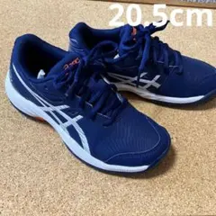 テニスシューズ　asics 20.5 紺