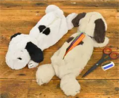 【2色セット】スヌーピーぬいぐるみ ふでばこ