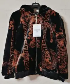 【UABONI PARIS】 総柄フーデッドジャケット 48 新品タグ付き
