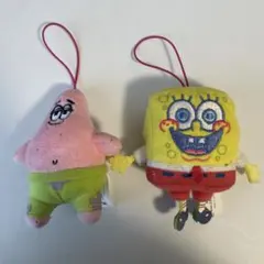 スポンジボブ・パトリックぬいぐるみキーホルダー