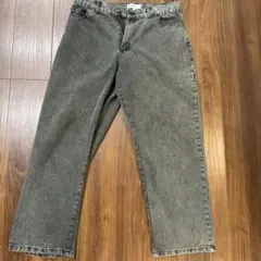 ヤードセール　ブラックワイドレッグデニム パンツ