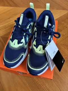 Nike キッズ ランニングシューズ 22.5cm ネイビー/ライム