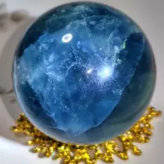 天然石✨️ブルーフローライト✨️虹 キラキラ❣️ファントムあり