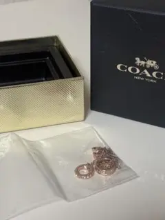 COACH シグネチャー ロンデル ネックレス ローズゴールド