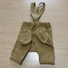 ベージュ サスペンダー付き ベビータイツ