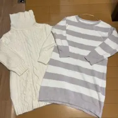 イング　ニット　ワンピース　ジーユー　ルームウエア