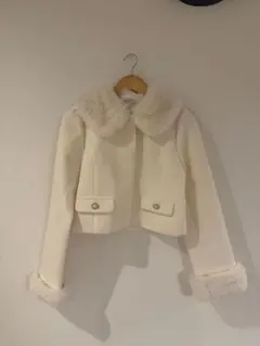 新品未使用/ホワイト/白/ジャケット/アウター/ショートコート