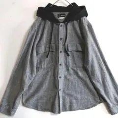 ★A784　Original　フード付ジャケット XL　グレンチェック　US古着