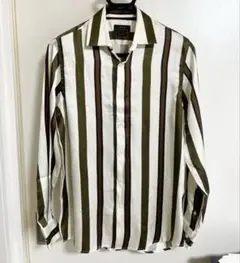 【最終値下げ】ZARAストライプ長袖シャツ USAサイズS レギュラーフィット