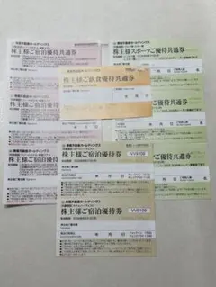 東急不動産ホールディングス 　株主様ご宿泊優待券　２枚他