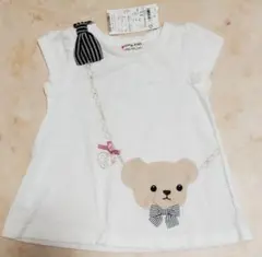 エニィファム　クマ刺繍 ホワイトTシャツのサムネイル
