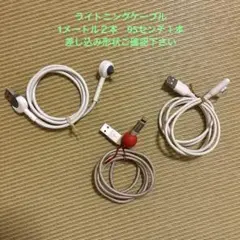 ライトニングケーブル３本セット (1メートル２本　95センチ１本)