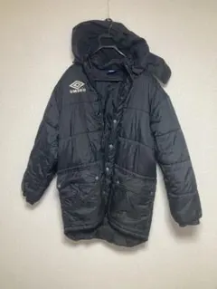 UMBRO 黒 L フード付きベンチコート 90s 青タグ