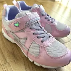 バネのチカラ スニーカー ピンク22cm キッズ S ムーンスター【美品】