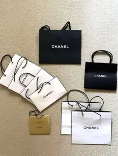 CHANEL 紙袋 セット 9枚 (黒・白・金)