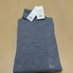 UNIQLO メリノウール リブタートルネックセーター L グレー　　　　3