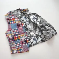 エンジニアドガーメンツ ベスト リバーシブル パッチワーク 花柄 S USA製