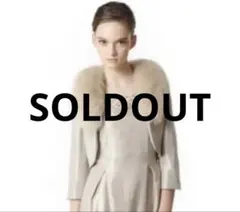 未使用近いクリーム2wayフード付Grace Classフォックス毛皮ジレ