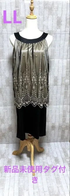 Liberty Hall 刺繍チュール チュニック LL 新品未使用タグ付き