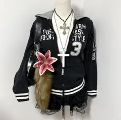 パーカー ロゴ Y2K 平成 ギャル グランジ 英字 パンク ロック