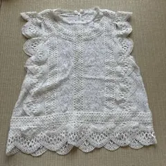 GRACIER ホワイトレースノースリーブトップス