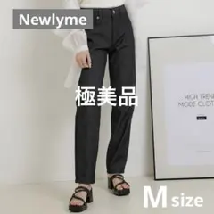 【夢展望】美脚ストレートパンツ ブラックデニムMのサムネイル