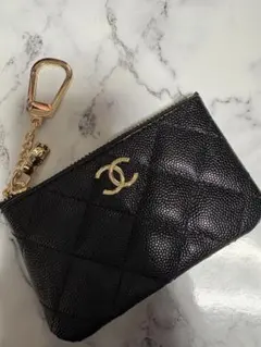 早い物勝ち！ノベルティー　CHANEL ブラック レザー コインケース