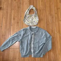 SHIPS カーディガン 80 ミントグリーン お揃いスタイ付き