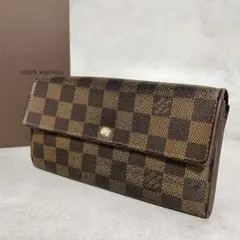 ✨超美品✨ルイヴィトン ダミエ ポルトフォイユサラ 長財布 カード10枚