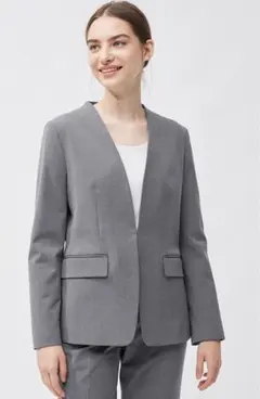 GU セットアップ　ノーカラージャケットとテーパード パンツ