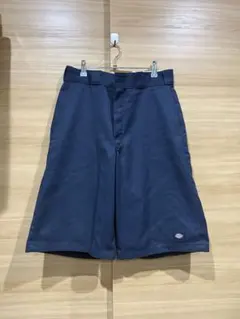 【人気】Dickies ワークショーツ ネイビー W32 ルーズフィット