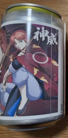 ラベル缶　サントリー　新劇場版　銀魂　吉原大炎上　神威　ステッカー　シール