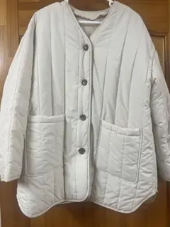 アイボリー キルティングジャケット