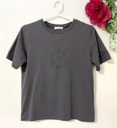☆Te chichi ロゴ刺繍 半袖カットソー チャコールグレー ❁のサムネイル