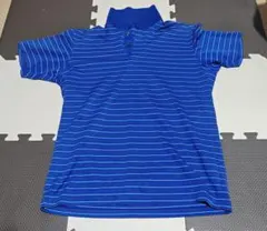 ユニクロ　青　白　 ポロシャツ