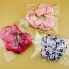 髪シュシュ　ヘアゴム　3点セット　#28