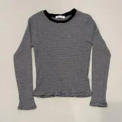 SENSE OF PLACE ロンT ボーダー 長袖Tシャツ 白黒