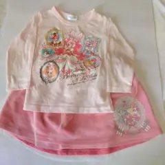 サイズ100 キラキラ⭐プリキュアアラモード 長袖カットソー、スカートセット