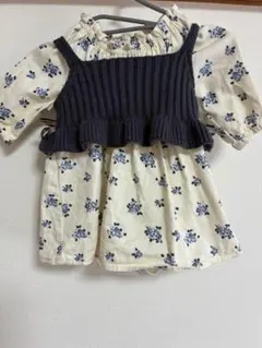petit main花柄ニットワンピース 70サイズ