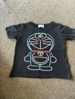 ドラえもん ネオン風プリント Tシャツ ブラック 100cmのサムネイル