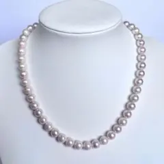 【干渉色◎大珠8mm】あこや本真珠パールネックレス SV刻印 フォーマル冠婚葬祭
