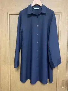 GU ネイビー Aライン 長袖シャツ
