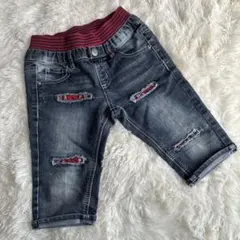 ダメージデニムハーフパンツ 100cm