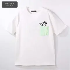 kitaca ポケット付き　Tシャツ 白　Mサイズ