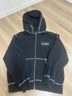 XLARGE ブラック フルジップパーカー