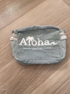 Aloha Hawaii 刺繍ポーチ ミントグリーン