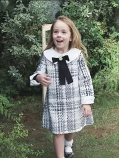 【美品】Rora ココット ツイード ワンピース 130